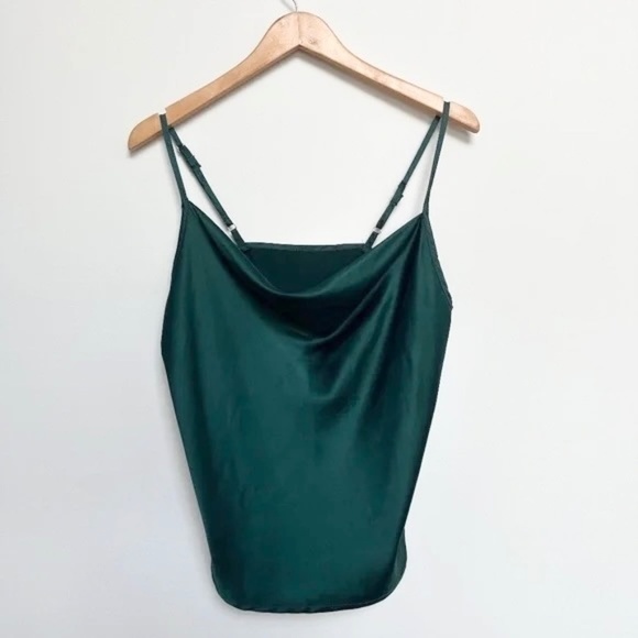 Satin Cowl Neck Camisole / Tank Top - Picture 6 of 8